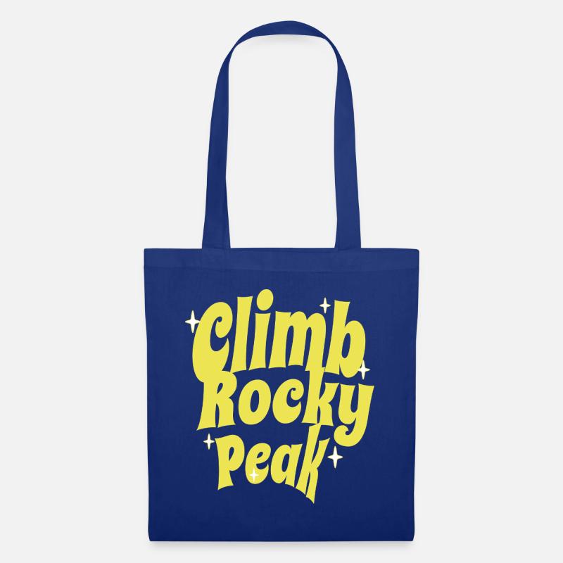 Escalade du Rocky Peak Conception de motivation - Sac en tissu - bleu royal