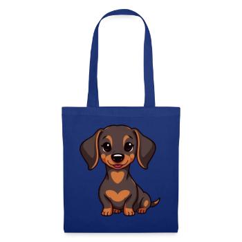 Dachshund Baby - Stoffbeutel - Royalblau - Vorne