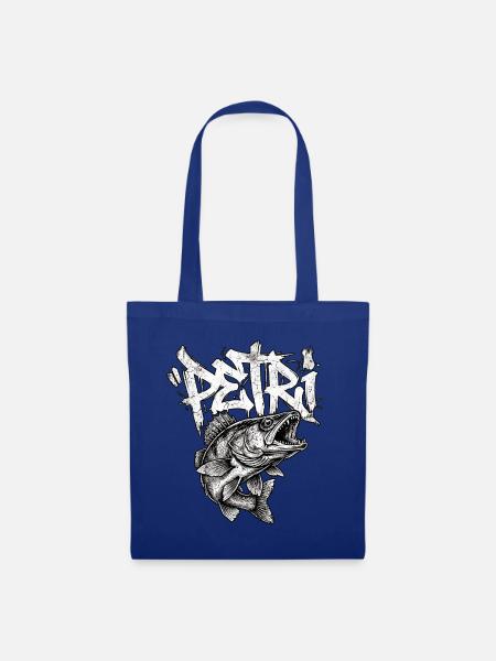 Zander Angler Graffiti Handschrift - Stoffbeutel - Royalblau
