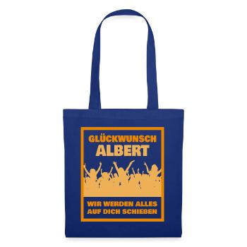 Kollege Albert - Stoffbeutel - Royalblau - Vorne