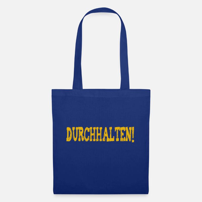 Durchhalten - Stoffbeutel - Royalblau