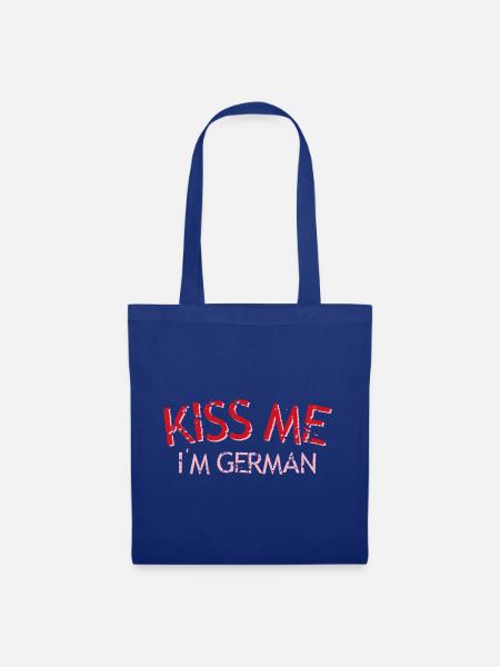 Küss mich, ich bin Deutscher - Stoffbeutel - Royalblau