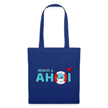 Moin et Ahoy - Sac en tissu - bleu royal - Devant