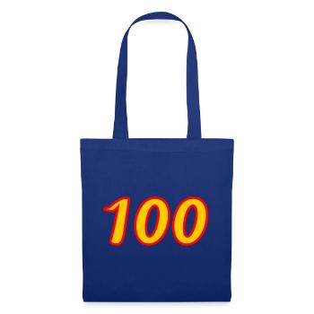 100. 100 JAHRE. 100-JÄHRIGES JUBILÄUM. GEBURTSTAG 100 - Stoffbeutel - Royalblau - Vorne
