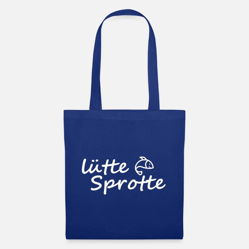 LütteSprotte -weiß - Stoffbeutel - Royalblau