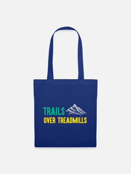 Trailrunning - Trails über Laufbänder - Stoffbeutel - Royalblau