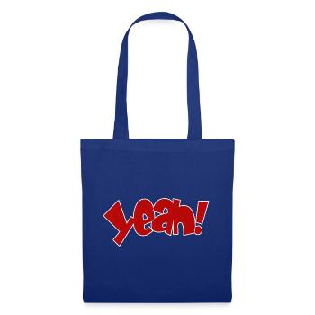 Yeah Cartoon Pop Design - Stoffbeutel - Royalblau - Vorne