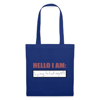 Hello I am - Stoffbeutel - Royalblau - Vorne