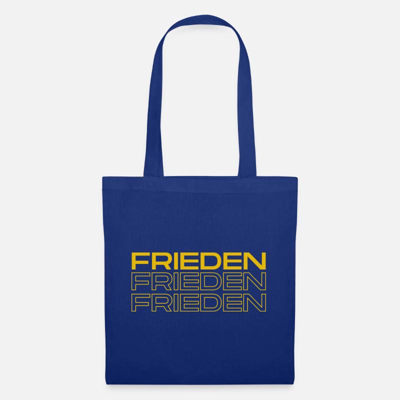 Frieden - Stoffbeutel - Royalblau