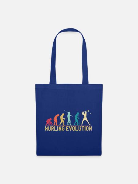 Hurling Evolution Silhouette Design - Stoffbeutel - Royalblau