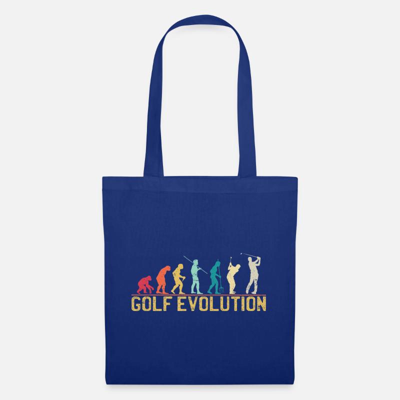 Golf Evolution Silhouette Design - Stoffbeutel - Royalblau