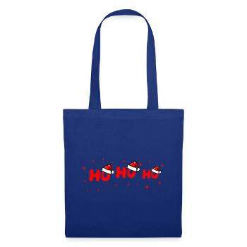 Lettrage Ho Ho Ho Santa - Sac en tissu - bleu royal - Devant