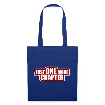 Just One More Chapter Lustig Bücherwurm Lesen Cool - Stoffbeutel - Royalblau - Vorne
