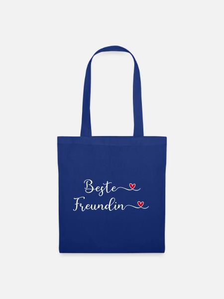 Beste Freundin - Stoffbeutel - Royalblau