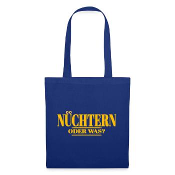 nüchtern spruch lustige party - Stoffbeutel - Royalblau - Vorne