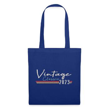 Vintage Original depuis 2023 Anniversaire Rétro 2023 - Sac en tissu - bleu royal - Devant