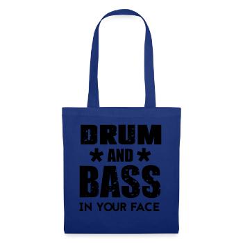 Drum n Bass Musik - Stoffbeutel - Royalblau - Vorne