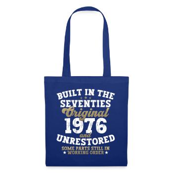 Construit dans les années soixante-dix 1976 46e anniversaire hommes - Sac en tissu - bleu royal - Devant