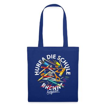 Hurra die Schule brennt - Stoffbeutel - Royalblau - Vorne