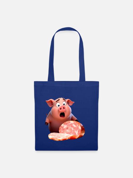 Verzweifeltes Schwein - Stoffbeutel - Royalblau