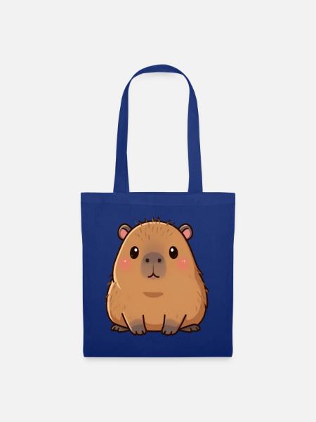 Capybara Wasserschwein Geschenk - Stoffbeutel - Royalblau