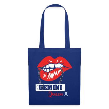 Signe du zodiaque Gémeaux - Sac en tissu - bleu royal - Devant