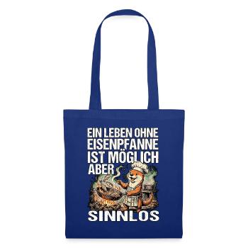Lustiger BBQ Otter - Stoffbeutel - Royalblau - Vorne