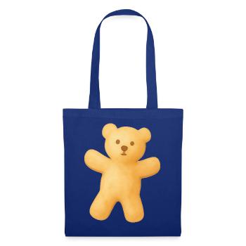 Teddybär-Keks - Stoffbeutel - Royalblau - Vorne