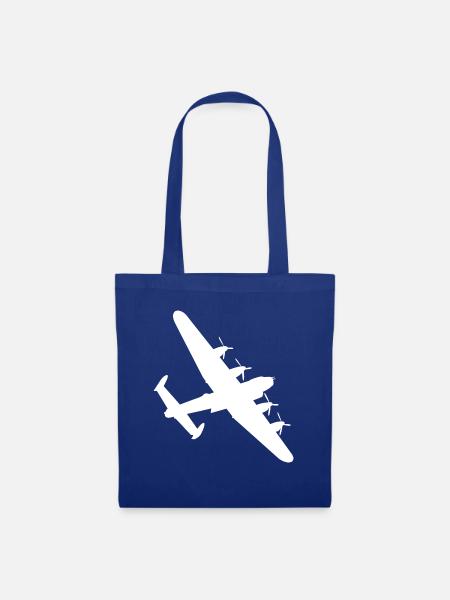 Bomber Flugzeug - Stoffbeutel - Royalblau