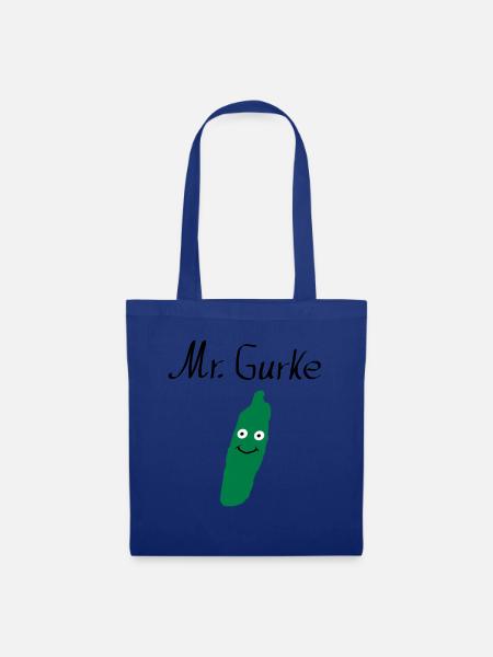 Gurke Baby Geburt Geschenk - Stoffbeutel - Royalblau