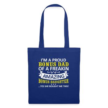 Funny Bonus Dad Stepdaughter Stepdad Fathers Day G - Sac en tissu - bleu royal - Devant