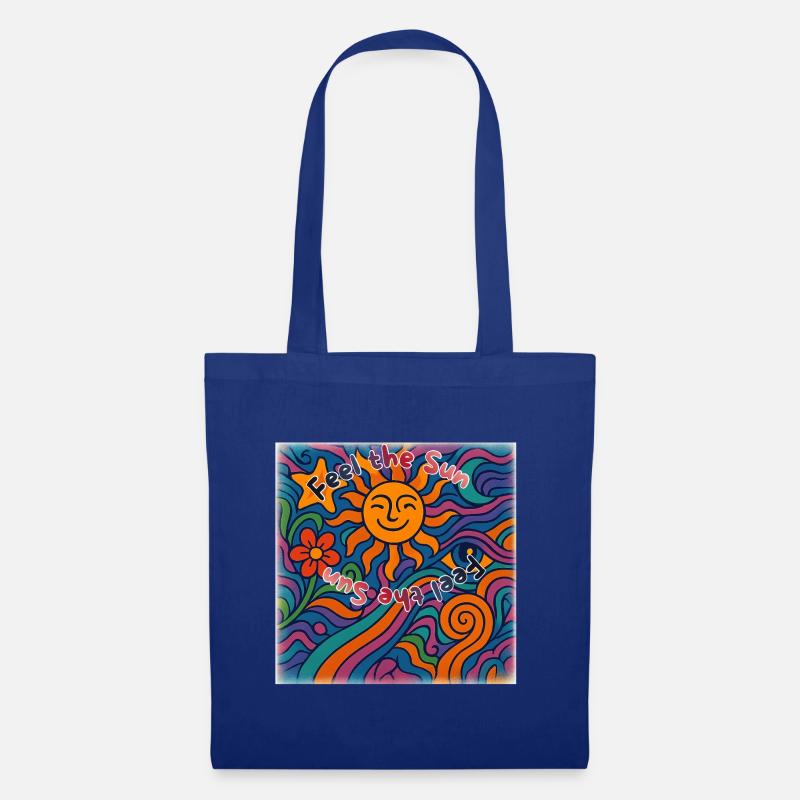 Feel the Sun - Sommer Design - Stoffbeutel - Royalblau