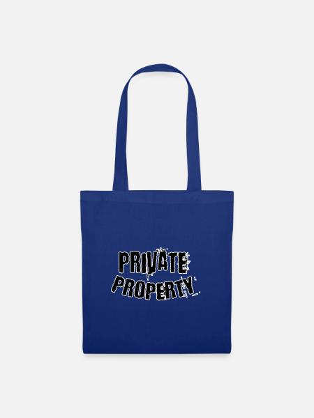 Private Property - Stoffbeutel - Royalblau