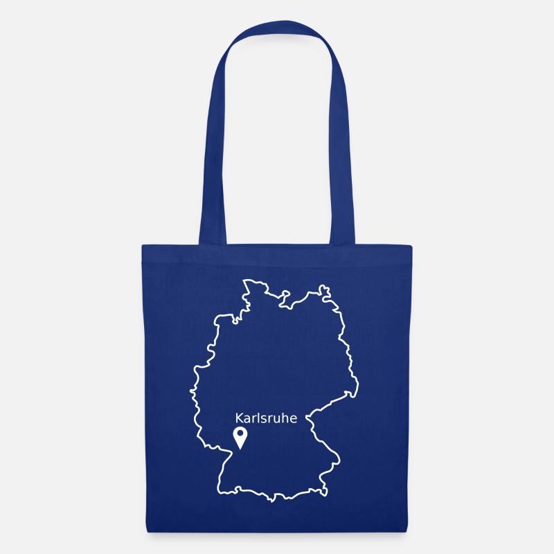 Karlsruhe - Stoffbeutel - Royalblau