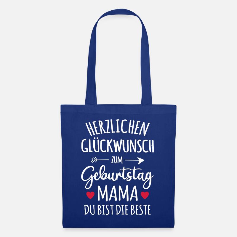 Mama Geburtstag beste Mutter Geschenk Glückwunsch - Stoffbeutel - Royalblau
