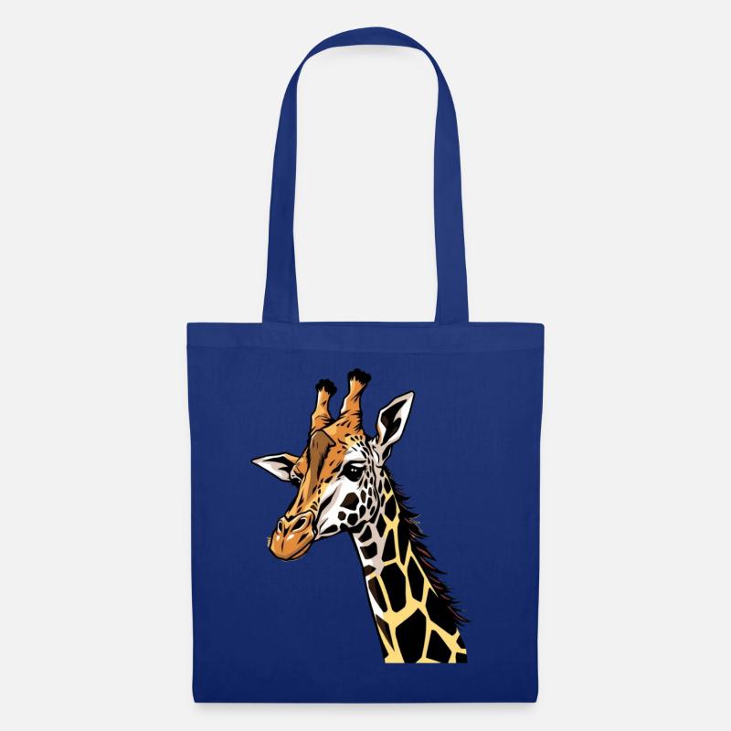 Giraffe - Stoffbeutel - Royalblau