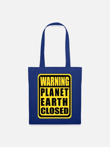 Planet Erde geschlossen - Stoffbeutel - Royalblau