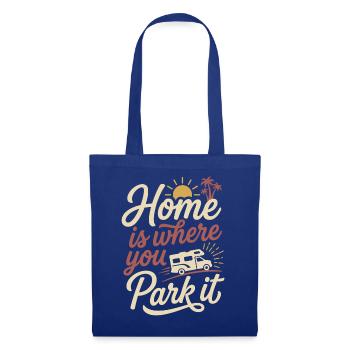 Camper - Home is Where You Park It - Tote Bag - royal blue - Front