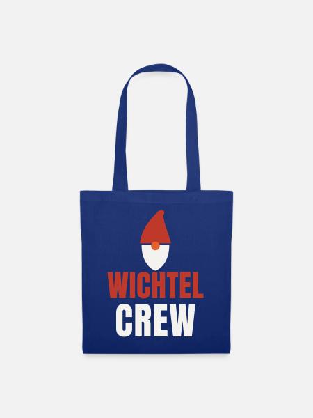 Wichtel Crew Zwerg Weihnachten Team Familie Gnom - Stoffbeutel - Royalblau