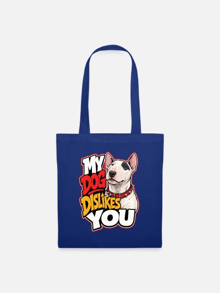 Bullterrier - Stoffbeutel - Royalblau