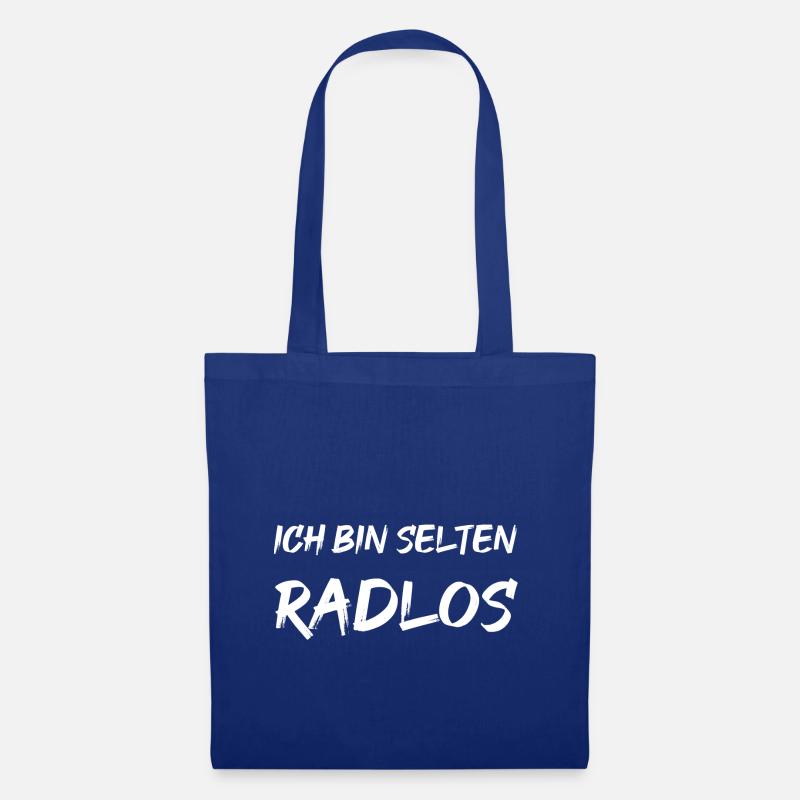 Ich bin selten Radlos - Stoffbeutel - Royalblau