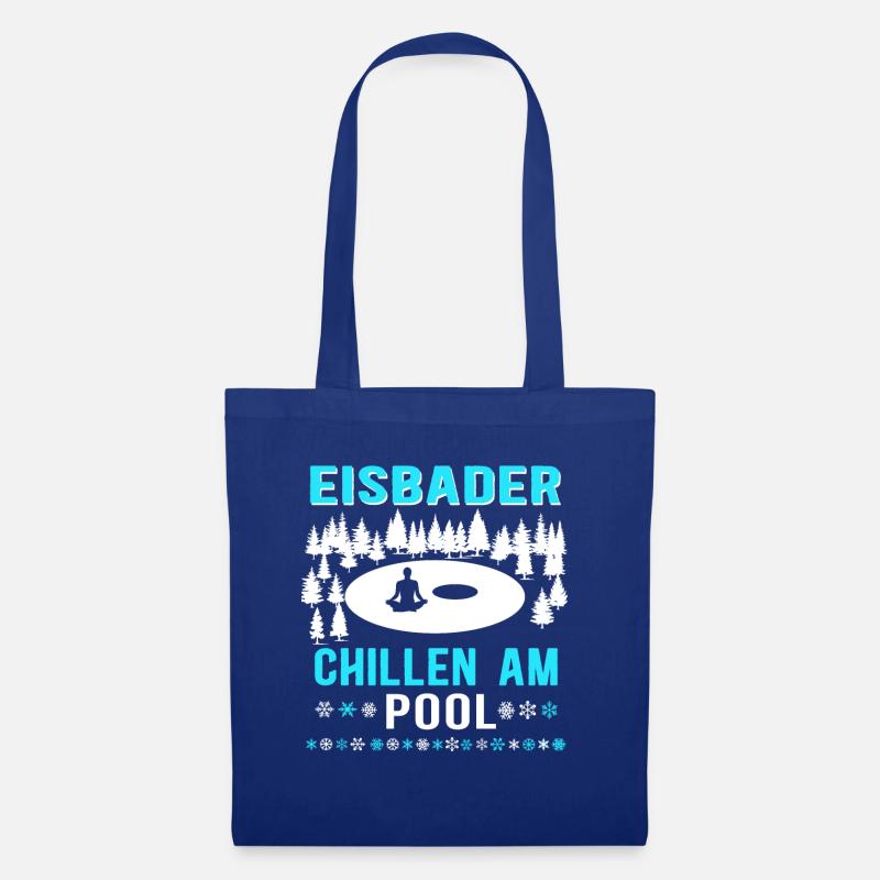 Eisbader wollen Eisbaden - Eisschwimmen Kältebad - Stoffbeutel - Royalblau