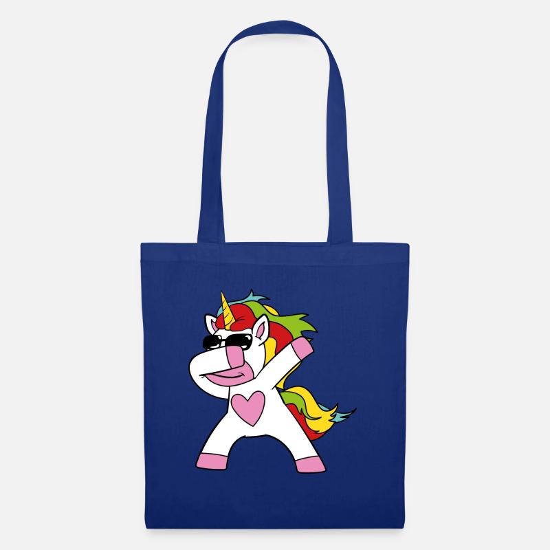 Dabbing Einhorn - Stoffbeutel - Royalblau