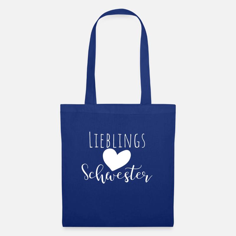 Lieblingsschwester Geschenk Geschenkidee Schwester - Stoffbeutel - Royalblau