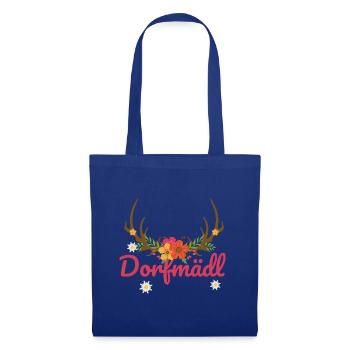 Dorfmädel Dorfmädchen Dorf Dorfmädl Damen - Stoffbeutel - Royalblau - Vorne