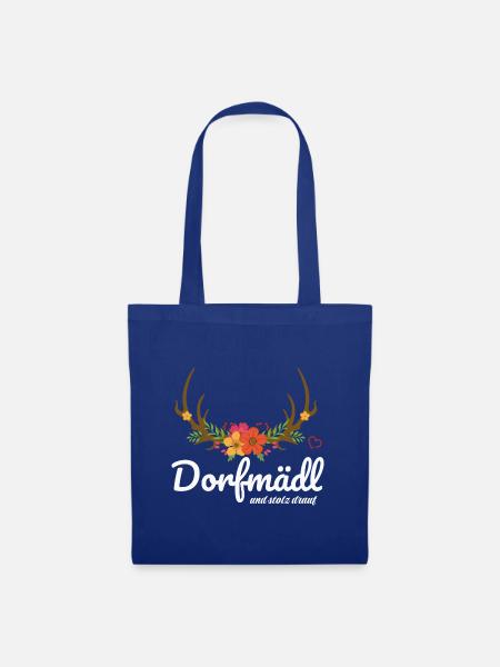Dorfmädel Dorfmädchen Dorf Dorfmädl Damen - Stoffbeutel - Royalblau