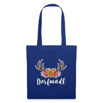 Dorfmädel Dorfmädchen Dorf Dorfmädl Damen - Stoffbeutel - Royalblau - Vorne