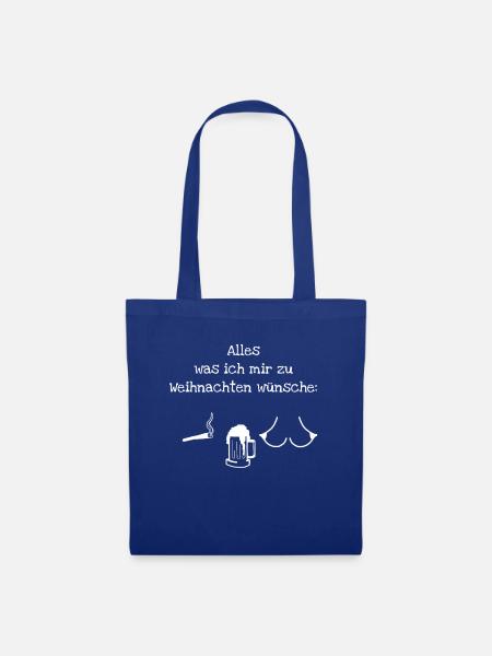 Wunschzettel - Stoffbeutel - Royalblau