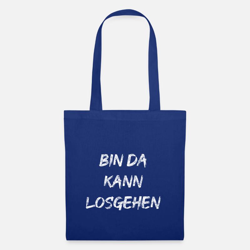 bin da kann losgehen - Stoffbeutel - Royalblau