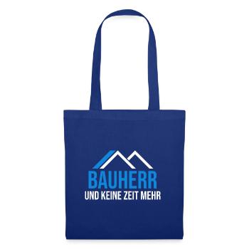 Bauherr Hausbau Eigenheim Richtfest 2022 - Stoffbeutel - Royalblau - Vorne